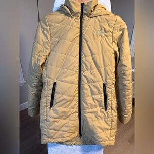 The North Face Women's Hooded Quilted Full Zip Puffer Jacket Tan XS NF0A5GDX